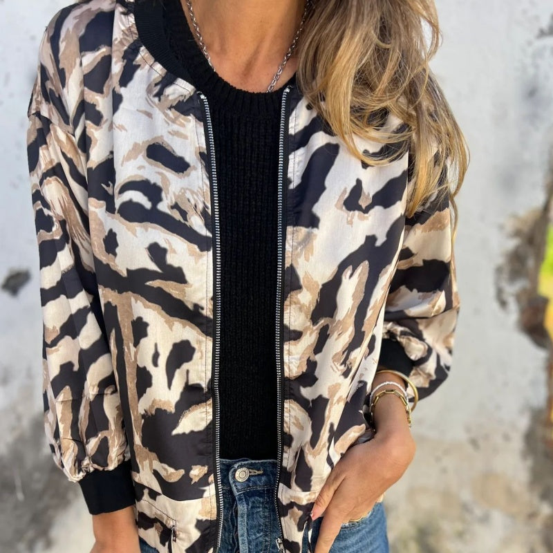 Milania™ | Veste Printanière Léopard