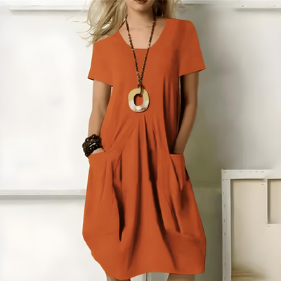 Seraphina™ - Robe Élégante En Coton Avec Cache-ventre